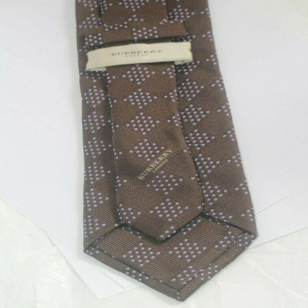 Recent Burberry London Men's Thick Tie Italy - Picture 3 of 6